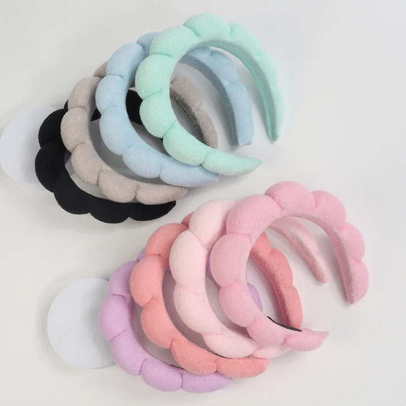 Microfiber Washing Wristbands & Headbands Set for Face & Body Care