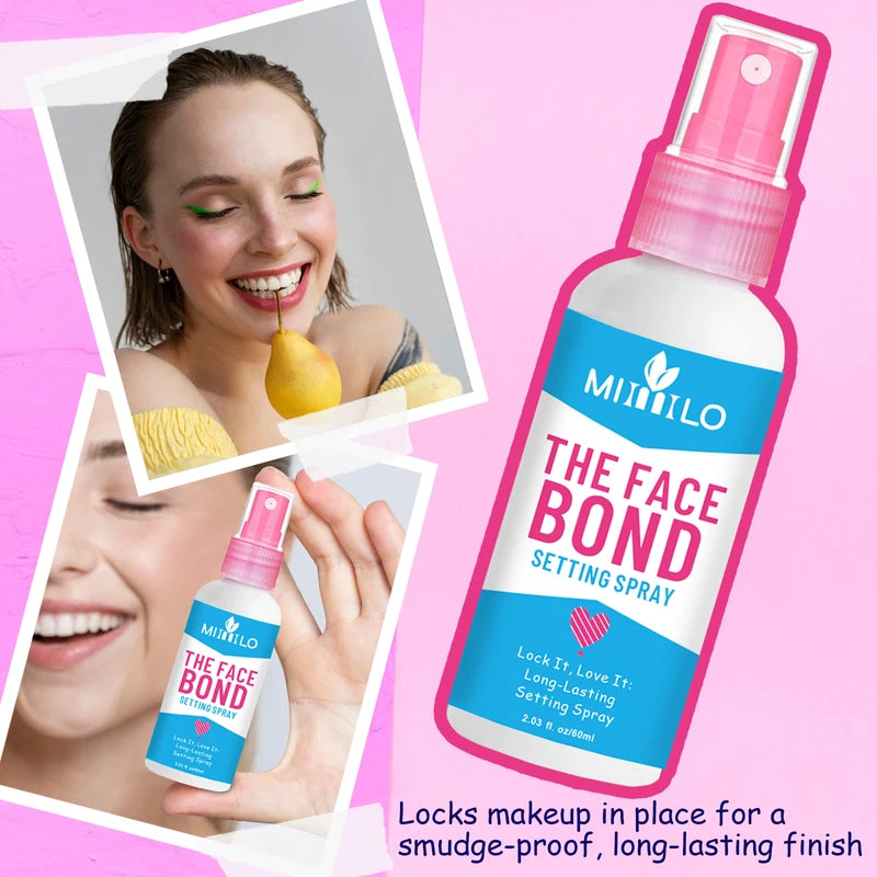 Long Lasting Makeup Primer & Setting Spray Duo - Hydrating, Smudge Proof, Non-Greasy Base