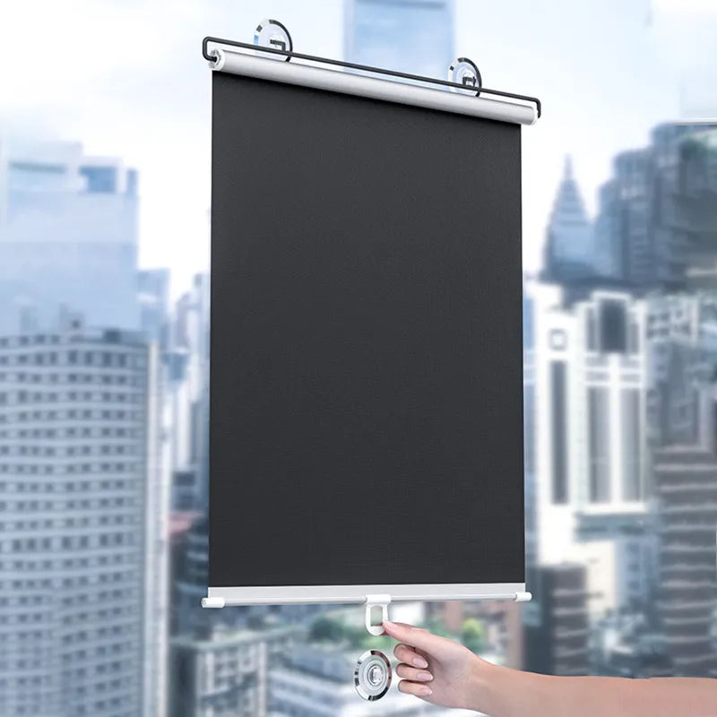 Blackout Roller Blinds with Suction Cups for Bathroom & Window Privacy - Multiple Colors