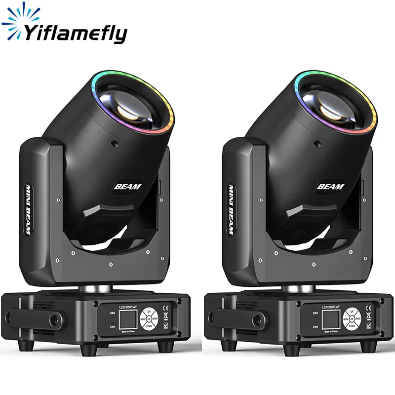 2-Pack Moving Head Stage Lights RGBW DMX Sound Activated DJ Lighting for Wedding Parties