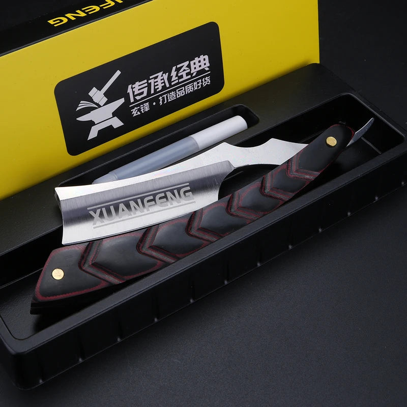 Folding Razor with High Hardness 9cr18 Steel Sharp Straight Shaving Razor Men