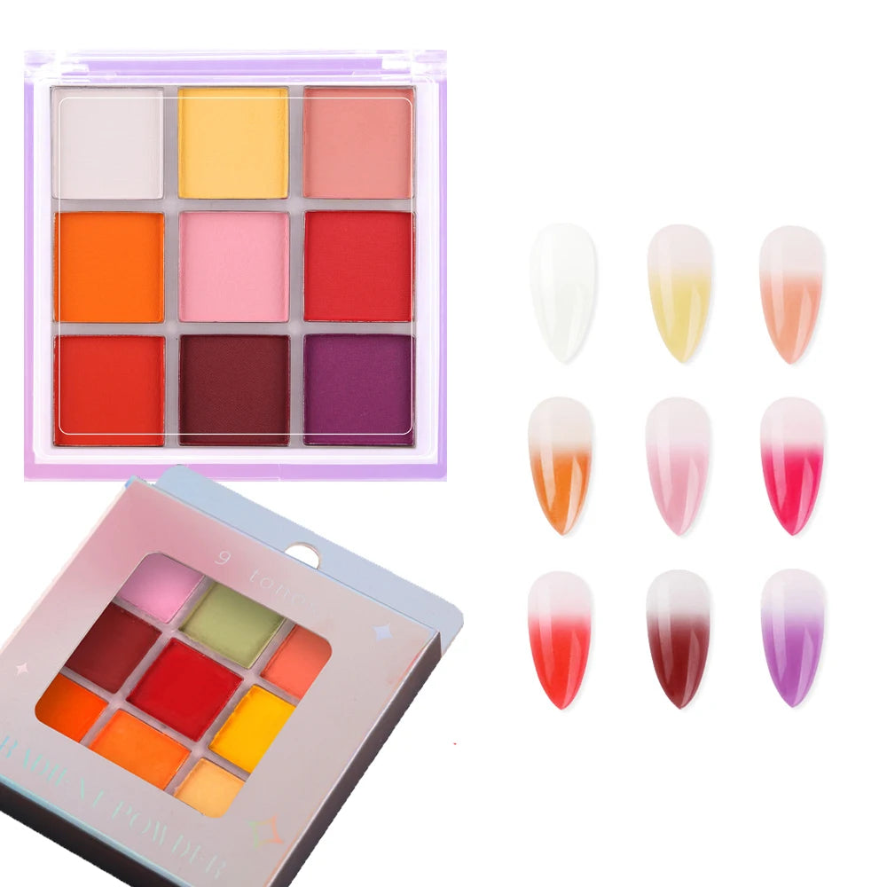 Bright High Saturation Nail Powder Palette | 40 Color Gradient Rubbing & Painting Pigments