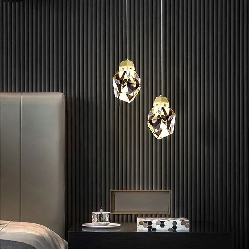 Luxury Crystal Bedside Table Lamp for Bedroom & Dining Room Decor
