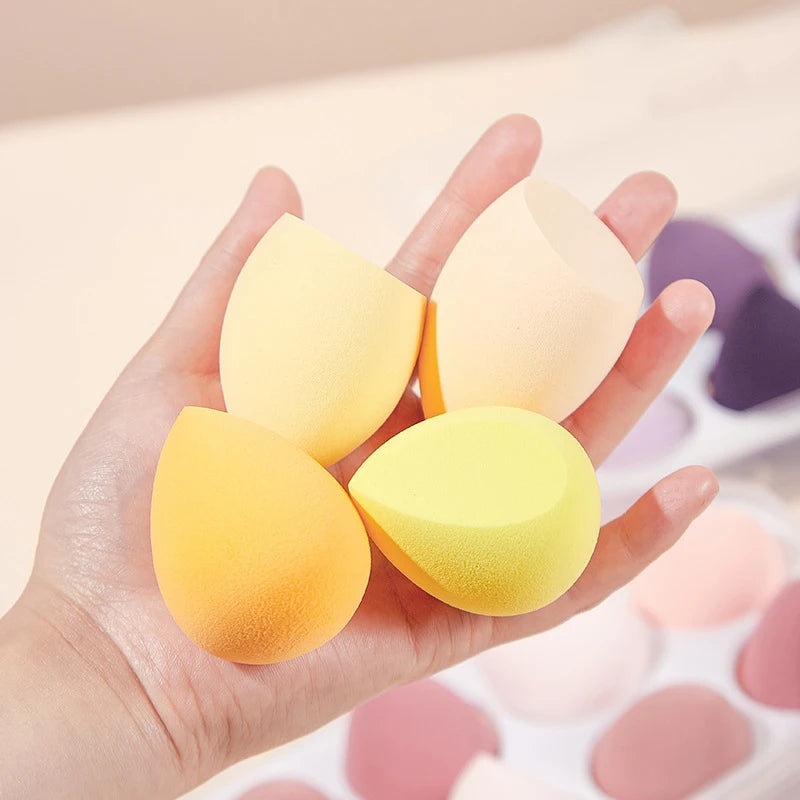 4pcs Makeup Sponge Set for Wet & Dry Foundation Application - Color Variants