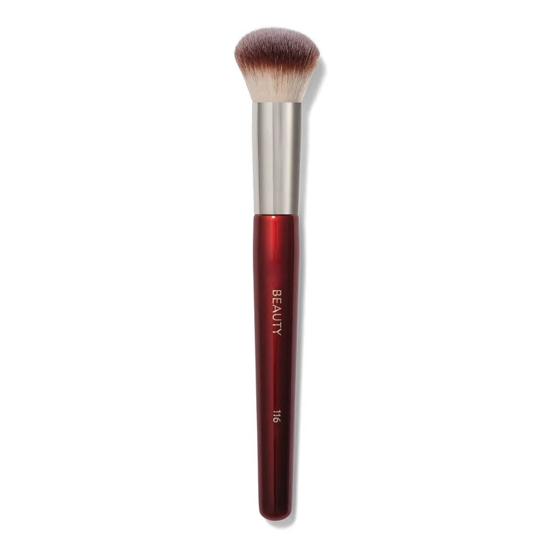 Makeup Brush Set with Dual-Sided Concealer Foundation and Complexion Brushes - Red, Gray, Black, Green