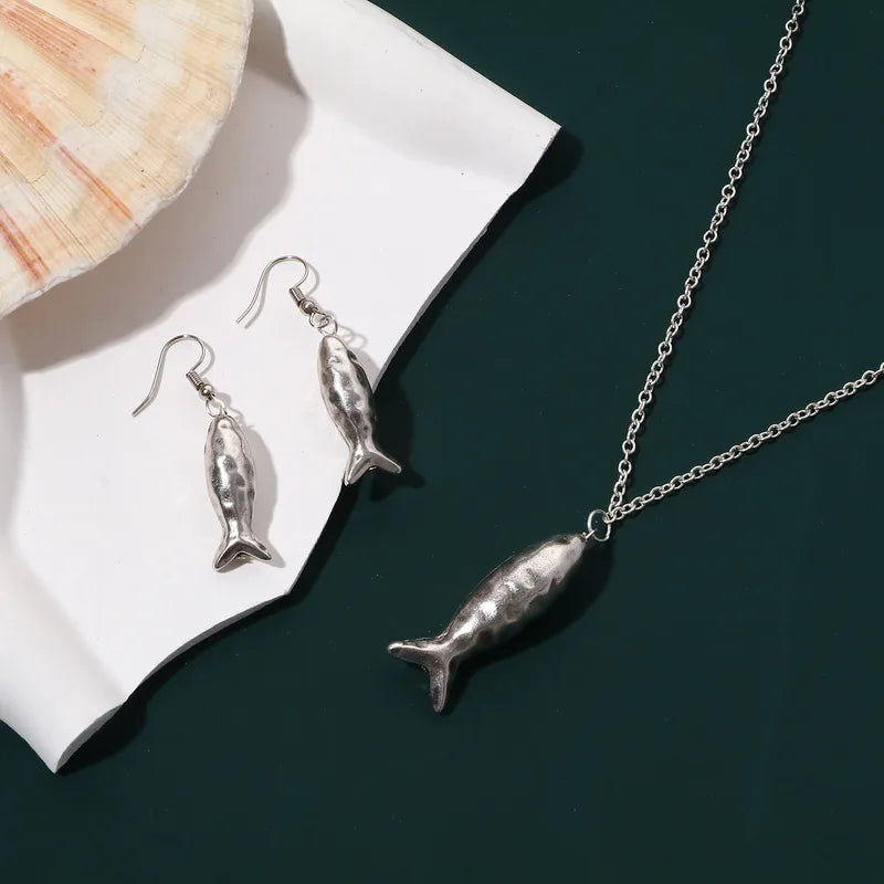 2-Pack Ocean Animal Jewelry Spacer Beads Silver Finish for DIY Necklace Earrings