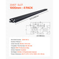Aluminum Extrusion Linear Rail 4-5 pcs 1000mm-2000mm for 3D Printer CNC DIY
