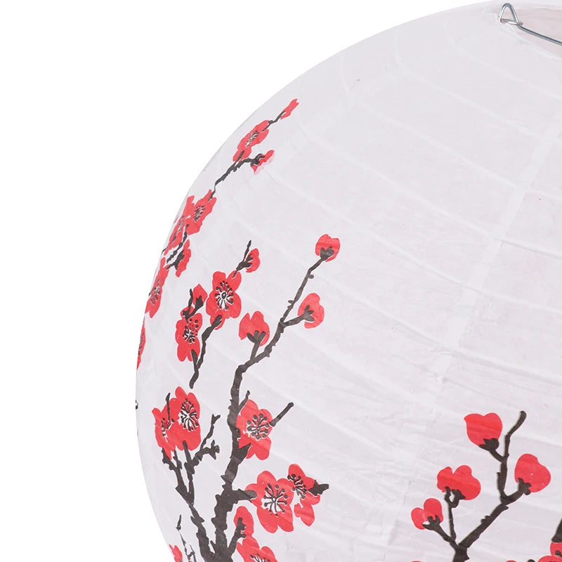 Plum Blossom Paper Lanterns - Chinese Japanese Style Outdoor Garden Decor