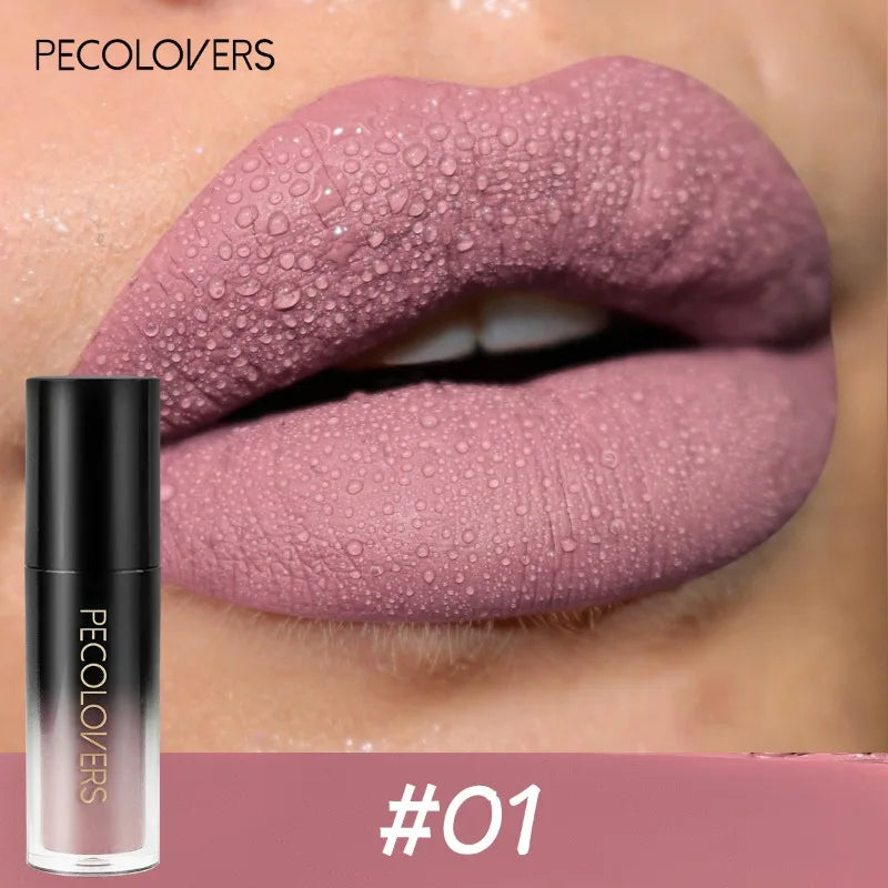 Waterproof Lipstick Set with 14 Colors Long-Lasting Gloss Non-stick Lip Makeup