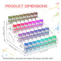 Mini Paint Storage Box with 7 Layers - Transparent Craft Organizer