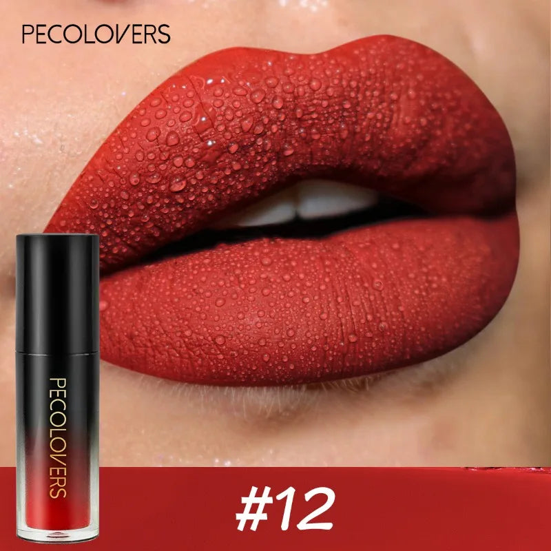 Waterproof Lipstick Set with 14 Colors Long-Lasting Gloss Non-stick Lip Makeup