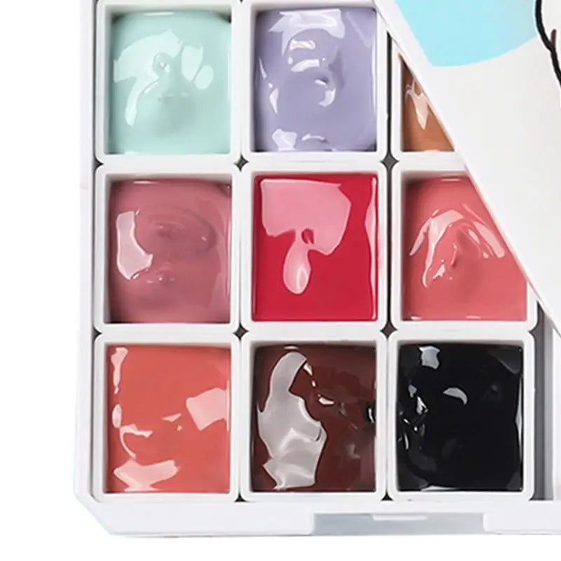 18-Color Nail Patting Gel Palette for Manicure and Nail Art