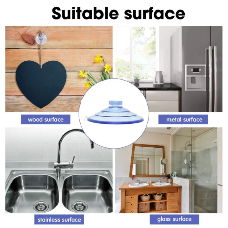 Large Vacuum Suction Cup PVC Sucker for Glass & Bathroom Use - Strong & Reusable