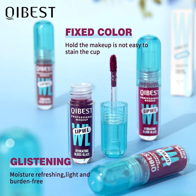 Hydrating Lip Gloss with Mirror Water Glazed Long Lasting Moisturizer
