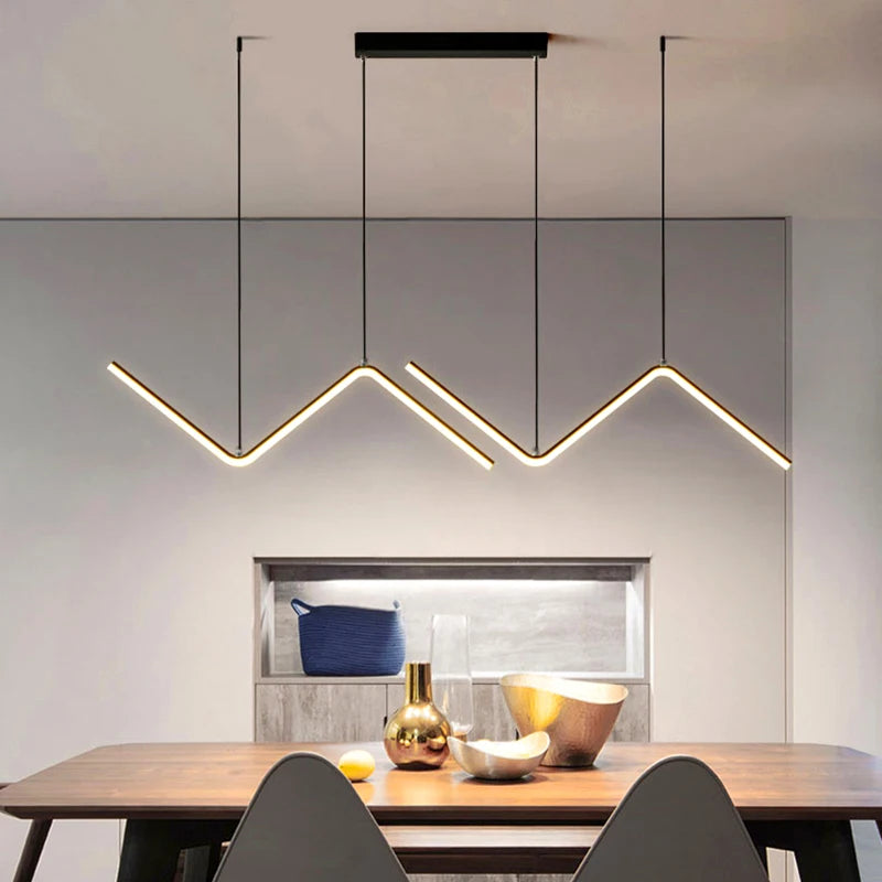 Modern Pendant Chandelier for Bedroom Ceiling Interior Lighting - Adjustable LED Lamp