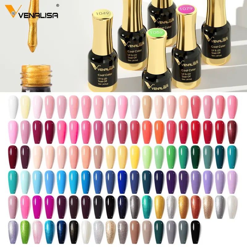 12ml Semi Permanent Nail Gel Polish - TPO Free Pastel Glitter UV LED Varnish