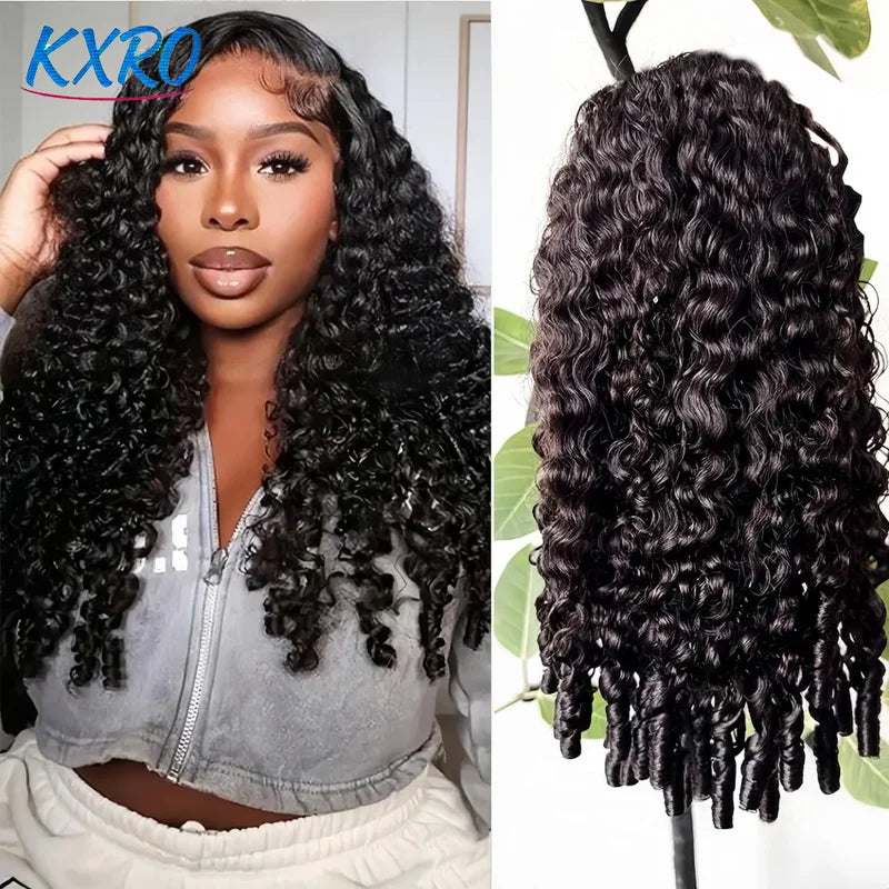 Burmese Curly Human Hair Wig 13x4 Lace Front Deep Wave Ready-to-Wear