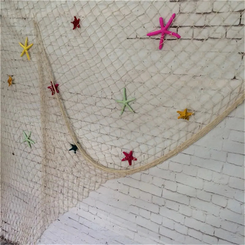 Nautical Fishing Net Wall Decor Marine Theme Wall Hanging Room Ornament