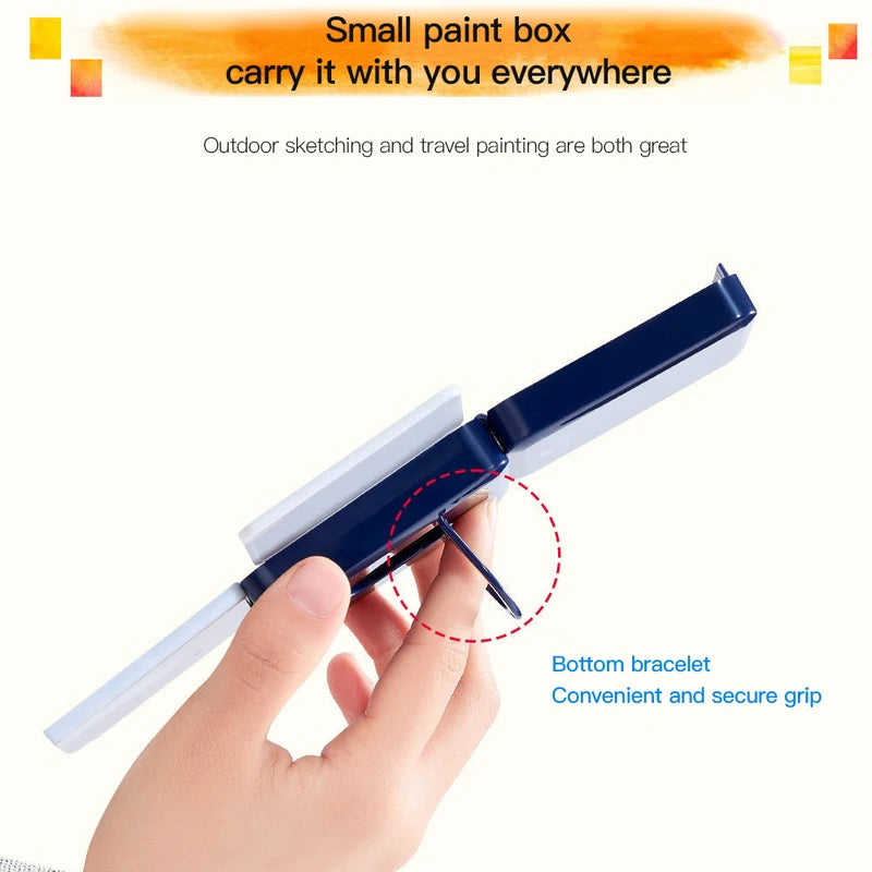 Watercolor Paint Set 24 Colors Travel Pocket Kit for Outdoor Painting