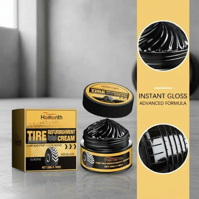 Car Tire Coating Wax 50g Protective Film for Tire Shine & Anti-Aging
