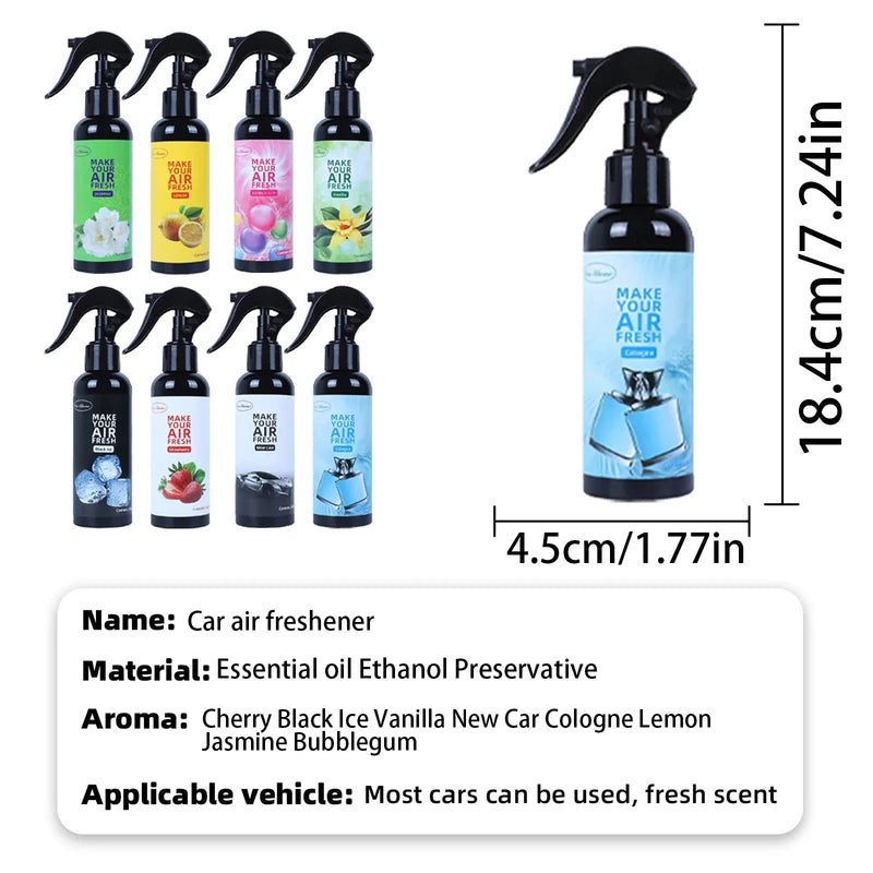 150ML Car & Home Air Freshener Spray Purifying Deodorizer with Multiple Colors