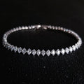 Luxury Silver Color Marquise Oval Square Cut Tennis Bracelet for Women