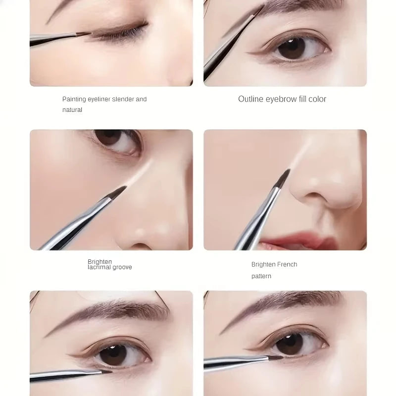 7-Piece Eye Makeup Brush Set with Ultra-Thin Eyeliner & Eyebrow Brushes