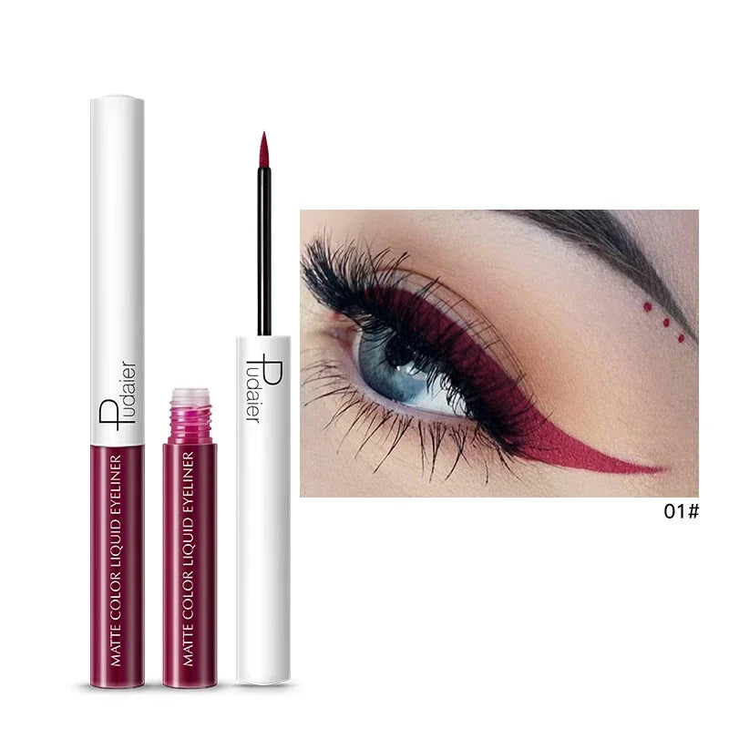 Long Lasting Waterproof Liquid Eyeliner Makeup - 15 Colors, Fast Dry, Matte Finish