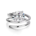 Sterling Silver Moissanite Wedding Ring 1-3CT Lab Diamond Band for Women