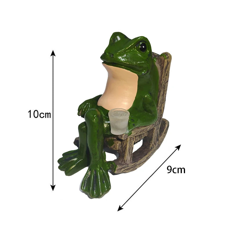 Outdoor Waterproof Frog Solar Garden Light - Resin Ground Lamp for Courtyards & Parks