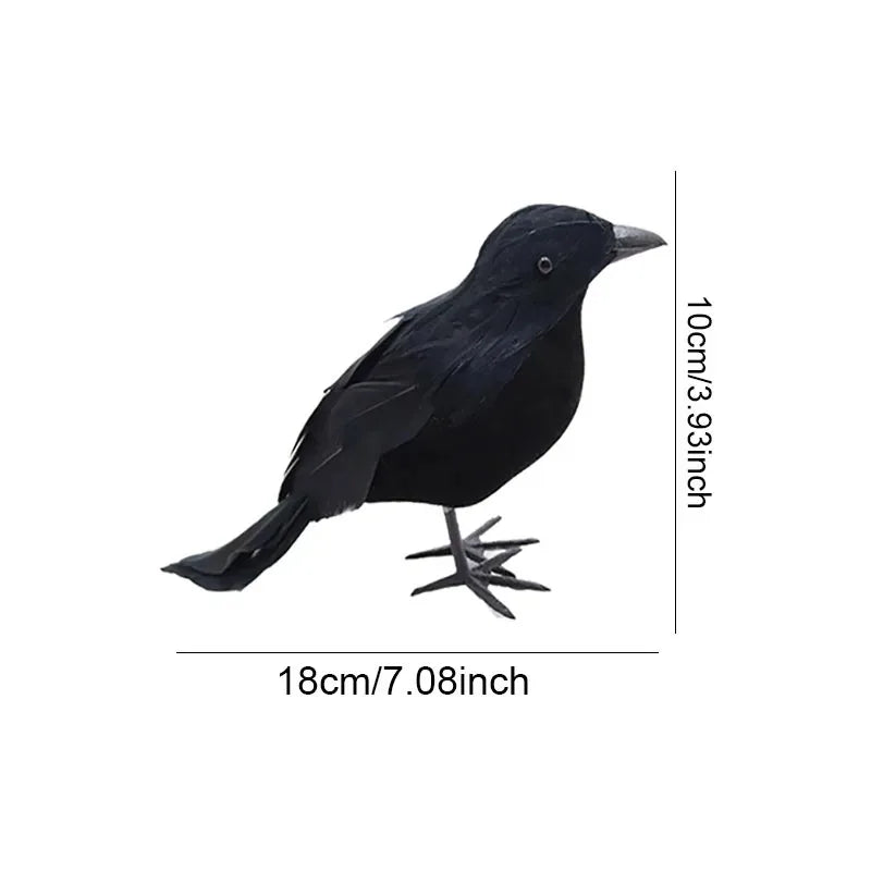 Realistic Artificial Crow Party Decorations 6pcs Halloween Horror Props