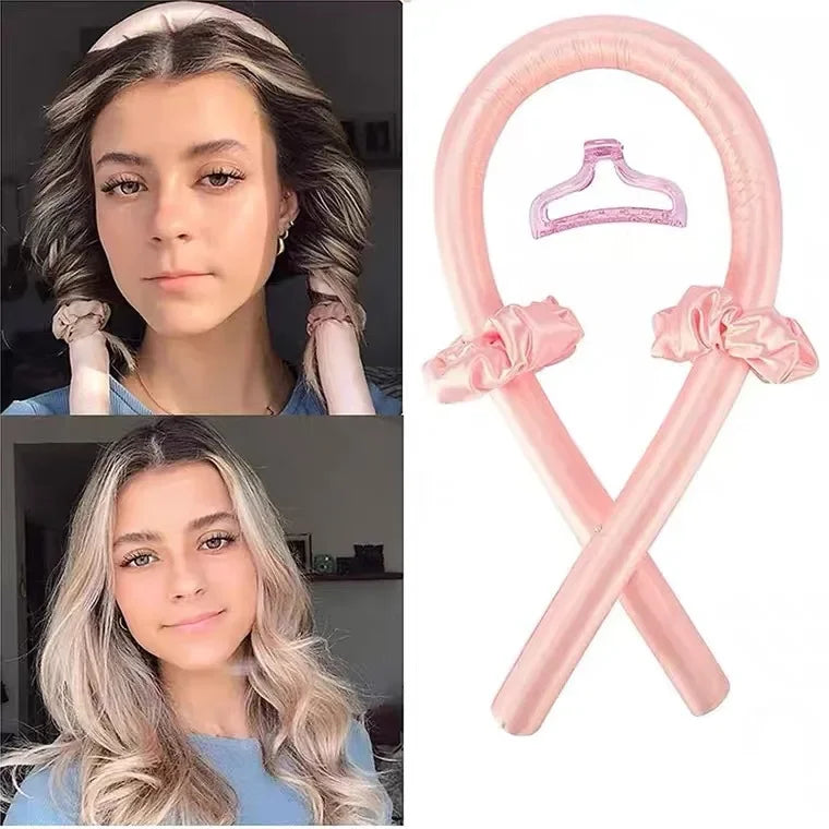 Women Heatless Silk Curlers for Overnight Hair Styling - Soft Foam Rollers