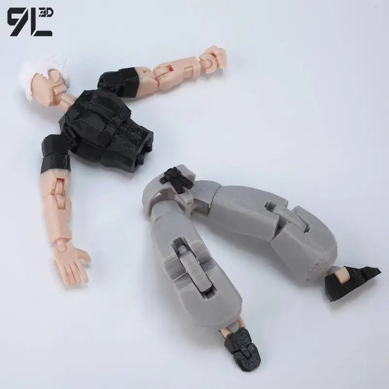 Articulated Anime Action Figure Toy Set with Interchangeable Parts - 14cm Collectible Display Model