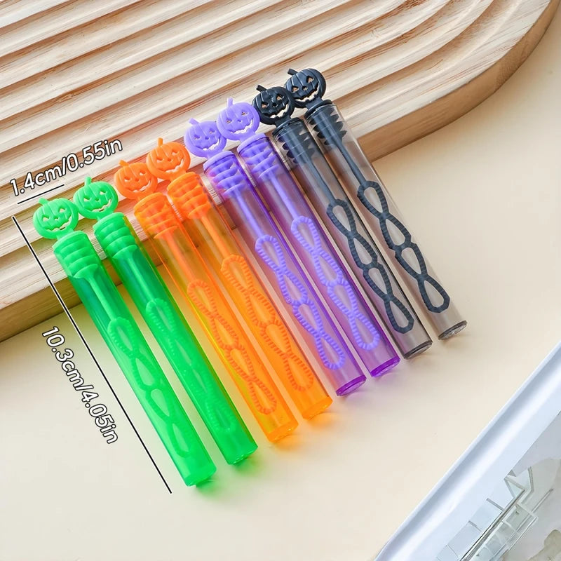 Halloween Pumpkin Test Tubes - 10-50 Pack, Colorful Plastic Party Favors