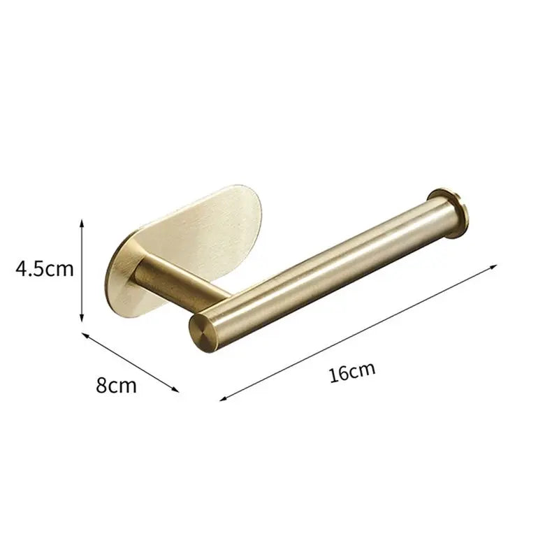 Self-Adhesive Stainless Steel Towel Holder for Bathroom & Kitchen - No Drilling