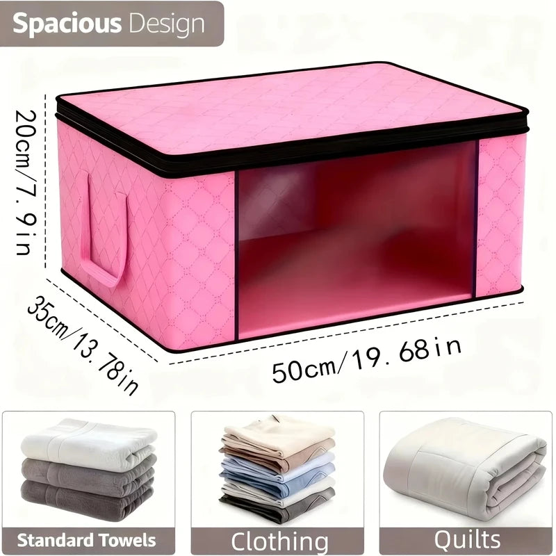 Large Foldable Storage Bins with Windows & Handles – Laundry & Organization Boxes