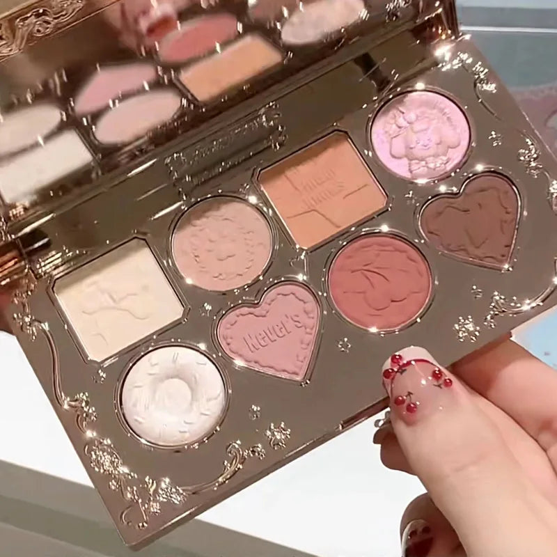 Vegan Glitter Eyeshadow Palette - High Pigment Matte & Metallic Shades, 8 Colors