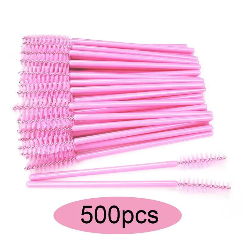 Makeup Tool Set 50/100/300/500pcs Eyelash & Eyebrow Brushes Applicators