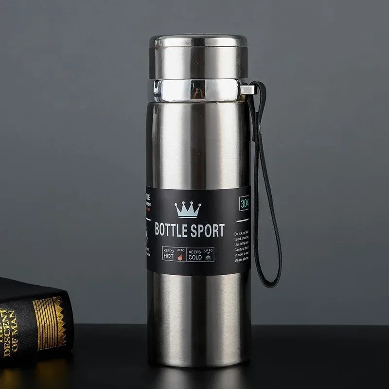 Insulated Double-Walled Stainless Steel Water Bottle - Leak-Proof Vacuum Flask for Coffee & Tea