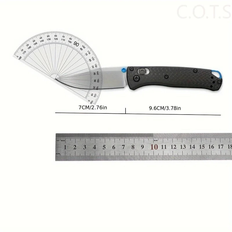 Folding Knife with Carbon Fiber Handle and Damascus Blade - Outdoor Camping & Hunting Tool
