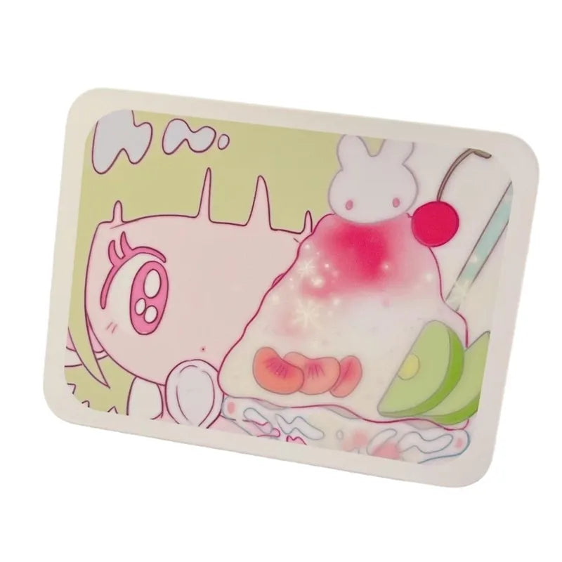 Cute Cartoon Desktop Organizer with Card Holder and Hair Clip Collection Box