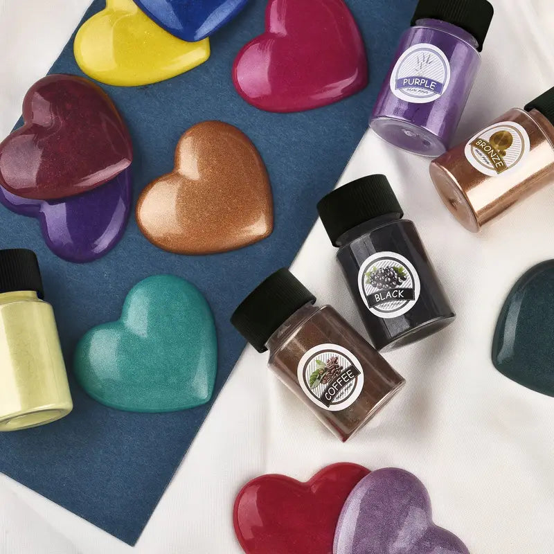 Pearlescent Powder Set for Resin Art - 6 Color Options for DIY Crafting