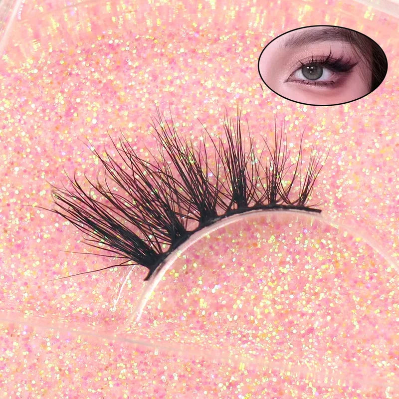 Reusable Half Mink False Eyelashes for Natural & Fluffy Eye Makeup - Multiple Colors