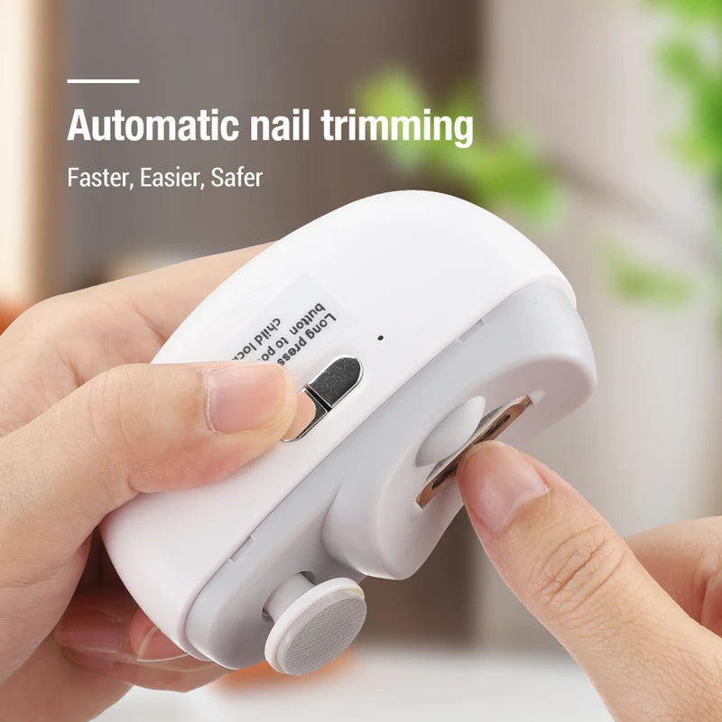 Electric Nail Clippers Manicure Set for Babies & Adults - Anti-Splash, Two-Speed