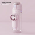 Portable Water Spray Fan with Water Cup for Kids - Handheld Multi-Functional Personal Fan