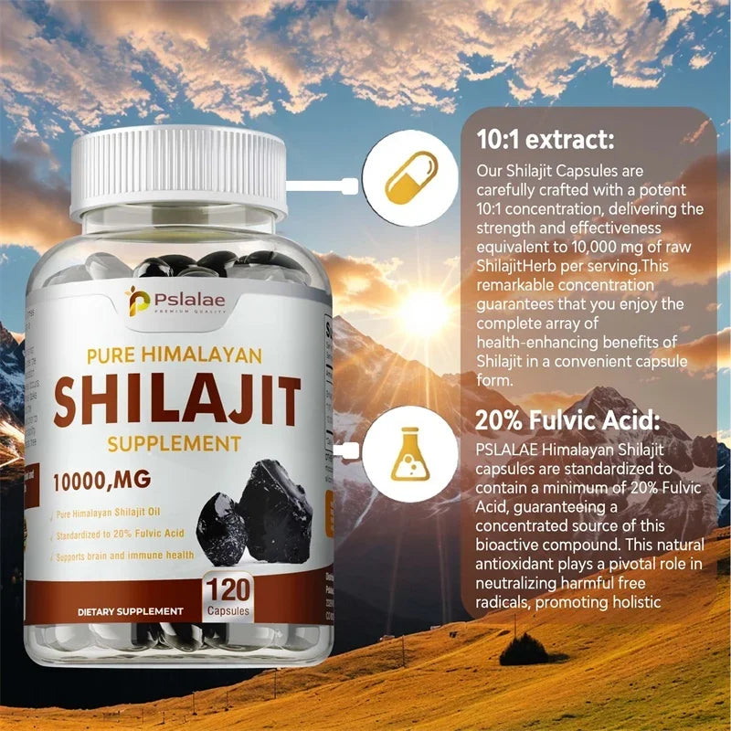 Shilajit Mineral Supplement Capsules - 10:1 Extract