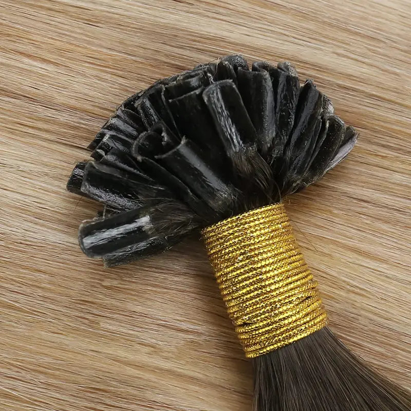 U Tip Hair Extensions - 100% Human Remy Blonde Brazilian Hair, Multiple Lengths & Quantities