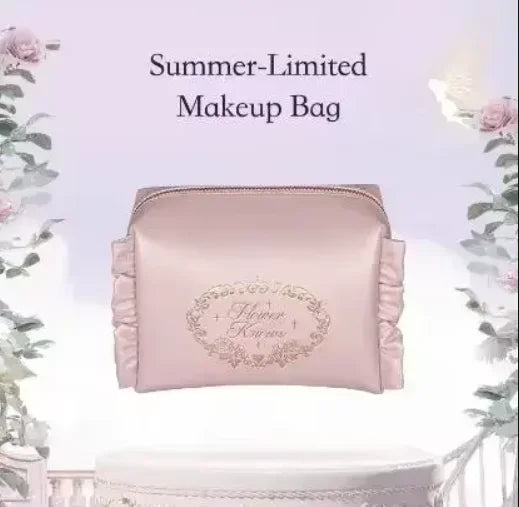 Portable Folding Hand Mirror with Makeup Storage Satchel
