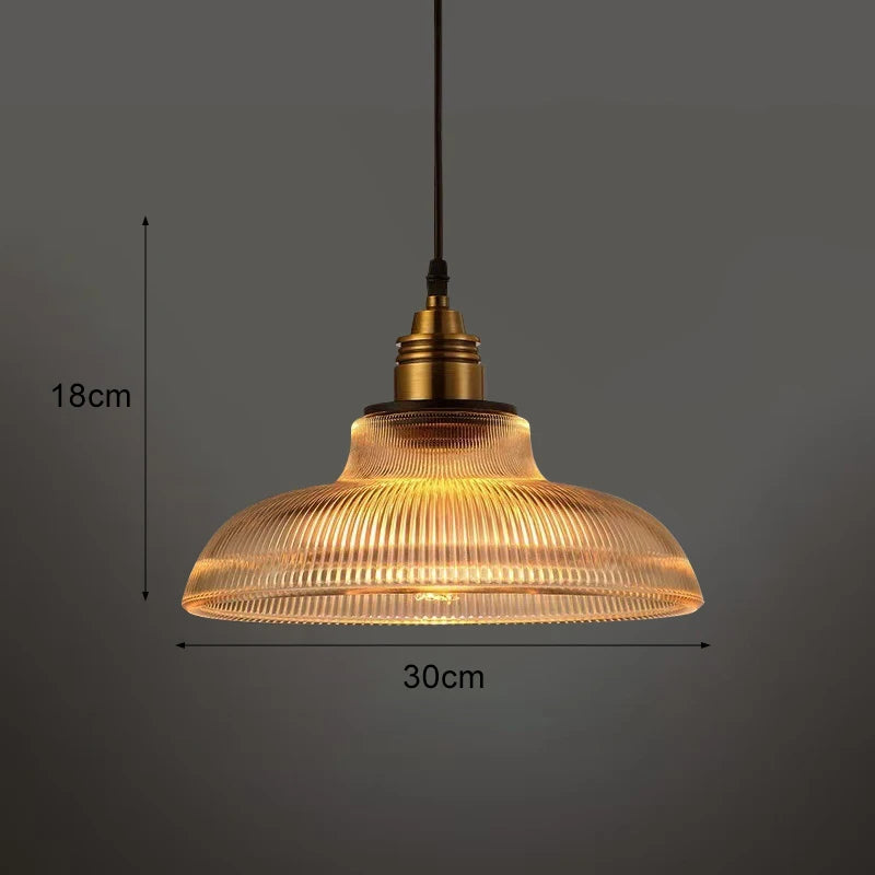 Vintage Glass Pendant Light - Indoor Hanging Lamp for Living Room & Bedroom