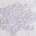Rainbow AB Color Acrylic Beads - Loose Round Spacer Jewelry Making Supplies
